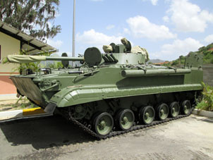 А это вид на БМП-3, если слезть с него.