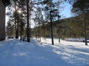 En el recinto del hotel Gládeñkaya en el febrero de 2022. a 20 kilómetros de la ciudad de Sayanogorsk en la República de Jakasia.