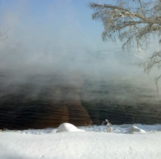Orilla izquierda del río Enisey.