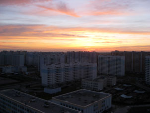 Vista desde mi ventana a la ciudad de Moscú.