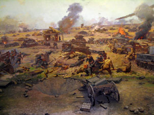 Panorama de la Gran Batalla de Kursk donde participaron la mayor cantidad de tanques de guerra en toda la historia humana.