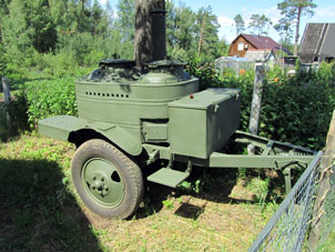 Cocina militar de campaña.