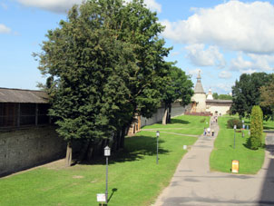 Vista al dentro del kremlin desde su muralla.
