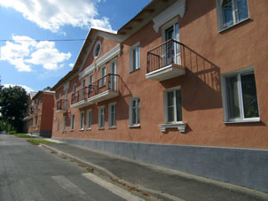 Casa de la época de Pos Guerra en el centro de Pskov.