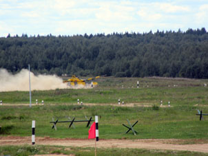 Recorrido del tanque por el círculo de multa por no impactar un blanco de tres desde la ametralladora.