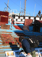 Acuarelas y alfombras.