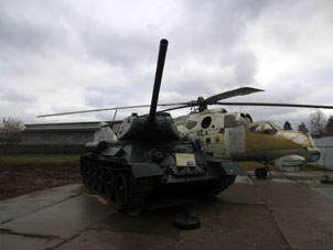 Tanque de guerra T-34 (el más usado en la Segunda Guerra Mundial).