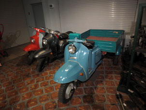 Motoscooter "Shmel" con carretón (URSS).