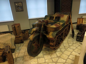 Motocicleta todoterreno alemán de la época de Segunda Guerra Mundial.