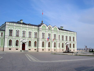 Palacio del Presidente de la República de Tatarstán (parte integrante de la Federación Rusa).