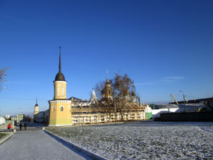 Dentro del Kremlin (alcázar) de Kolomna.