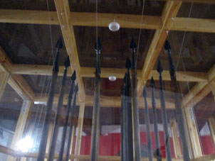 Picas antiguas en el museo en un palacio del Kremlin de Ryazáñ.