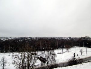 Vista desde el cerro, sobre el cual estaba el alcázar de Sérpukhov.
