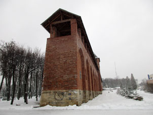 Fragmento de muralla sureña del alcázar de Smolensk.
