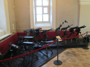 Ametralladoras en el Museo de Armas en el Kremlin de Tula.