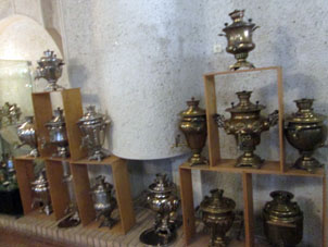 Exposición en el Museo de Samovar en el Kremlin (Alcázar) de Tula.