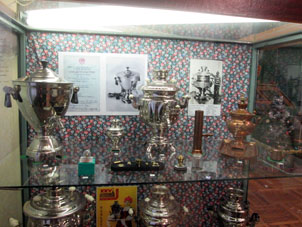 Exposición en el Museo de Samovar en el Kremlin (Alcázar) de Tula.