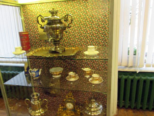 Exposición en el Museo de Samovar en el Kremlin (Alcázar) de Tula.