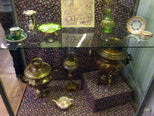 Exposición en el Museo de Samovar en el Kremlin (Alcázar) de Tula.