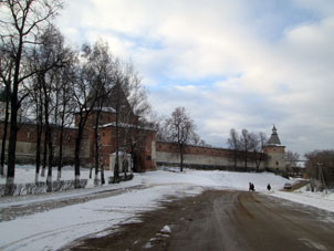 Kremlin (alcázar) de Zaraysk por fuera.