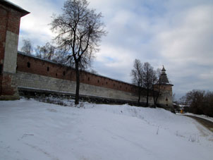 Kremlin (alcázar) de Zaraysk por fuera.