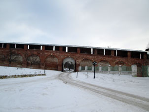 Recinto interior del kremlin de Zaraysk.