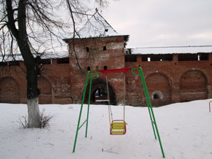 Recinto interior del kremlin de Zaraysk.