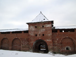 Recinto interior del kremlin de Zaraysk.