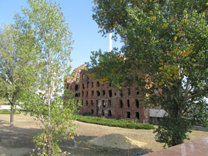 Molino - uno de dos edificios que se guardaron en la Batalla de Estalingrado.