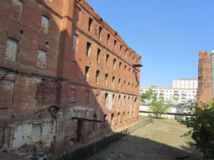 Molino - uno de dos edificios que se guardaron en la Batalla de Estalingrado.