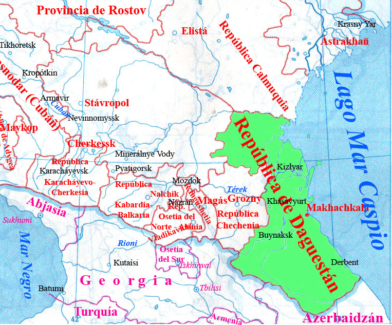 Situación de la República de Daguestán