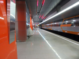 Estación Bórovskoe shosse de la línea Kalíninsko-Sólntsevskaya del Metro de Moscú.