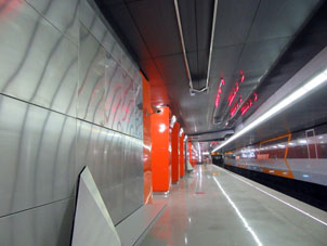 Estación Bórovskoe shosse de la línea Kalíninsko-Sólntsevskaya del Metro de Moscú.