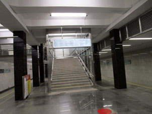 La estación Kashírskaya de la Gran Línea Circular (Tercer Circuito de Transbordo) y de la Zamoskvorétskaya del Metro de Moscú.