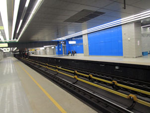 Estación Nizhegoródskaya (Нижегородская) de la Gran Línea Circular (Tercer Circuito de Transbordo) y de la Línea Nekrásovskaya (Некрасовская) del Metro de Moscú.