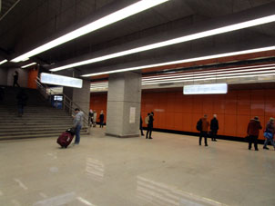 Estación Nizhegoródskaya (Нижегородская) de la Gran Línea Circular (Tercer Circuito de Transbordo) y de la Línea Nekrásovskaya (Некрасовская) del Metro de Moscú.