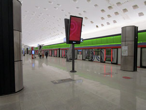 Estación Novomoskóvskaya (Новомосковская) de la línea Tróitskaya del Metro de Moscú