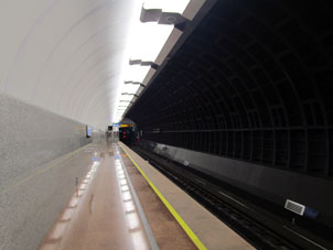 Estación Rízhskaya (Рижская) de la Gran Línea Circular (Tercer Circuito de Transbordo) del Metro de Moscú.