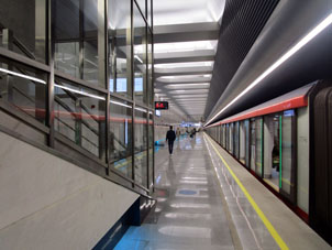Estación Tekstílschiki (Текстильщики) de la Gran Línea Circular (Tercer Circuito de Transbordo) del Metro de Moscú.