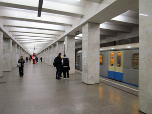 Estación Vladýkino (Владыкино) de la línea Serpukhóvsko-Timiryázevskaya del Metro de Moscú.