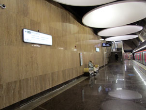 Estación Yugo-Vostóchnaya de la Línea Nekrásovskaya (Некрасовская) del Metro de Moscú.